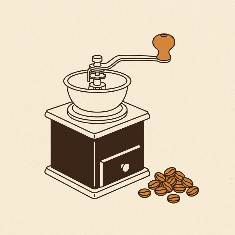 Hand grinder illustration